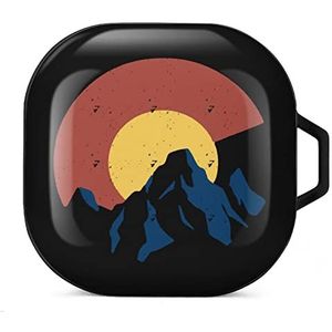 Colorado vlag berg oordopjes hoesje compatibel met Samsung hard shell beschermhoes zwart-stijl