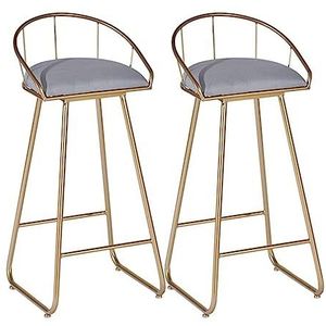 Barkrukken Keukenkrukken Moderne Barkrukken Set Van 2 Barkruk Ijzeren Frames Barkrukken Ontbijtstoel Pub Bistro Keuken Koffie Barstoelen Hoge Krukken(Sitting Height 45cm)