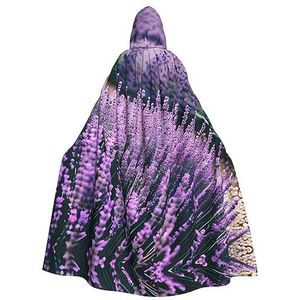SSIMOO Paarse lavendel betoverende volwassen cape met capuchon voor Halloween en feestkostuums - modieuze damesgewaden, capes