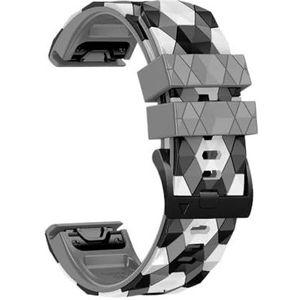 26 22mm Quickfit Horlogeband Bandjes dit for Garmin Fenix ​​7 7X 6 6X Pro 5X 5Plus Epix Gen 2 Instinct 2 955 965 Horloge Siliconen Polsband(GYBK,22mm For Fenix 7(47mm))