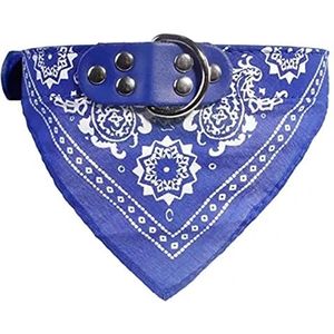 Leuke Verstelbare Kleine Halsbanden Puppy Huisdier Kwijl Handdoek Outdoor Kat Kraag Print Sjaal Halsband Halsdoek-Marineblauw, S