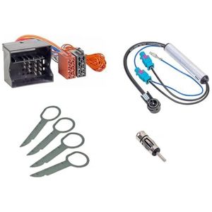 Audioproject A359 - Radio-adapter Set - Compatibel met VW Audi Skoda Seat - Quadlock ISO + Antenne-adapter