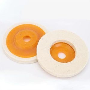 Wol polijstschijven 100 mm 100 mm wol polijstschijf polijstpads haakse slijper wiel vilt polijstschijf polijstmachine voor metaal marmer glas voor polijsten van glas, kunststof, sieraden (kleur: