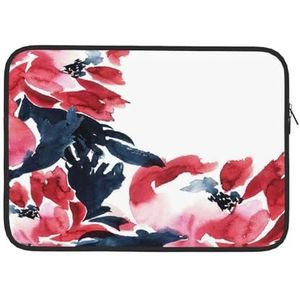 Pioenen Lente Gedrukt Laptop Sleeve Bag Duurzaam Laptop Case Computer Draagtas Beschermhoes 15 Inch