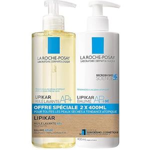La Roche-Posay Lipikar Pack – AP+ reinigingsolie 400 ml + Relipiderende Balm 400 ml