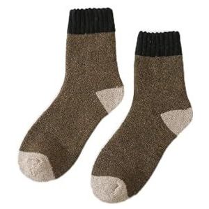 YIJIANUO Wollen Sokken Mannen Dikke Winter Kasjmier Vintage Harajuku Stijl Lange Warme Sok Comfortabele Mannelijke Man Gift, Chocolade Ash, One size