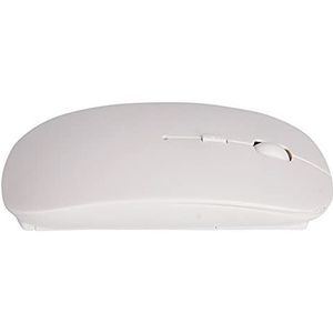 draadloze muis, 2.4g USB optische draadloze computermuis 3-niveaus verstelbare 1600 dpi ultra slanke muizen voor pc laptop desktop (wit)