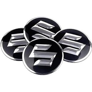 4 Stuks Badge Stickern Naafkappen Badge voor Suzuki Swift 2005-2010, Doppen Naafafdekking Naafdoppen Autostyling Versier Accessoires Naafdop,60MM
