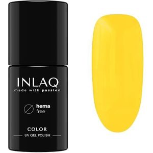 INLAQ® Gel Nagellak UV LED - Verschillende Kleuren - Gellak in Pasteltinten - Gel Nail Polish - Collectie Crazy Rainbow - Kleur Lightning Yellow 6 ml