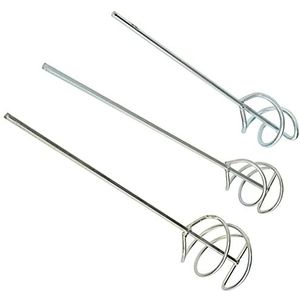 KOTARBAU® Set van 3 mortelmixers 55 mm, 80 mm, 100 mm voor mortellijm, wentelroerder, verzinkt staal