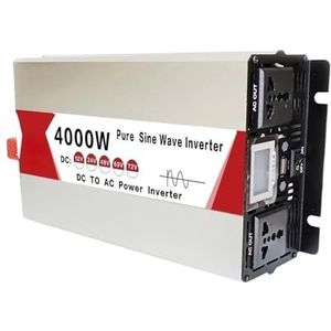 Inverter 12V 220V Vermogen 4000W 2000W 4KW 2KW Zuivere Sinusomvormer Zonne-autoomvormers DC Naar AC Converter Converter(60V,220V(50HZ),Universal)
