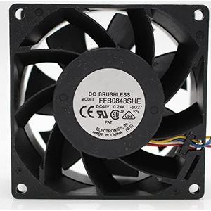 LMNCBVYA DC 48V 0.24A FFB0848SHE 8038 8cm 4-Wire Server Fan - and Reliability