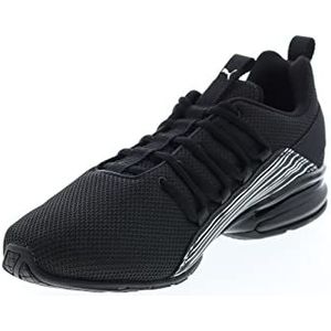 PUMA - Mens Axelion Linear Lines Shoes, Size: 8 M US, Color Black White