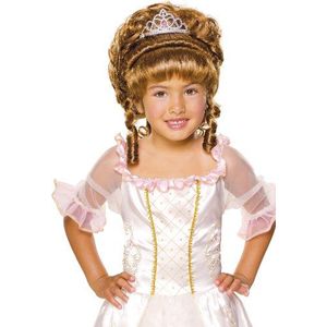 Rubie's Rubies Charmante Princess brunetkostuum voor kinderen, pruik van