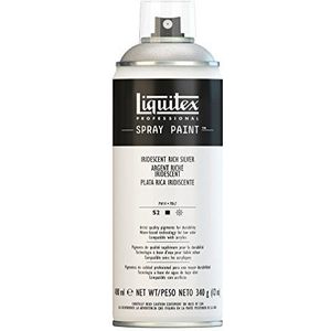 Liquitex 4450239 Professional Spray Paint - acrylverf, verfspray op waterbasis, lichtecht - 400ml Spuitbus, Iridescent Rich Silver