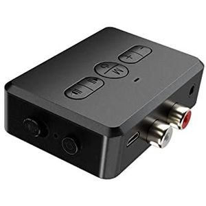 Audioversterker, Bluetooth 5.0 Audio-ontvanger RCA Stereo Music Wireless Adapter met Mic For Cark Set Speaker-versterker