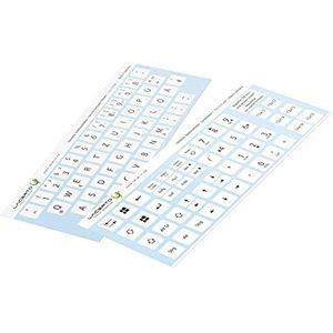 Lacerto® | 13x13mm - Duitse stickerset voor PC & laptop toetsenborden incl. extra toetsen & numeriek blok | kleur: wit