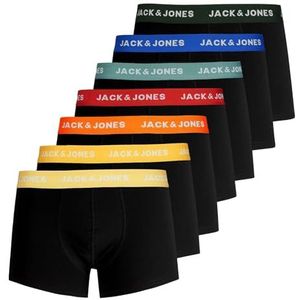 JACK& JONES boxer shorts 7-pack basic trunks short underpants logo print design JACVITO, Colour:Black, Pant Size:XL