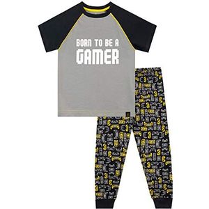 Harry Bear Jongens Pyjama's Gaming Grijs 152