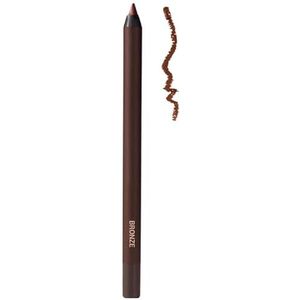 Eyelinerstift, 24 uur waterbestendig, puntige eyeliner-duo, 2-in-1 eyeliner en wenkbrauwstift, vlekt niet, vervaagt niet, is soepel en gemakkelijk te kleuren (brons)