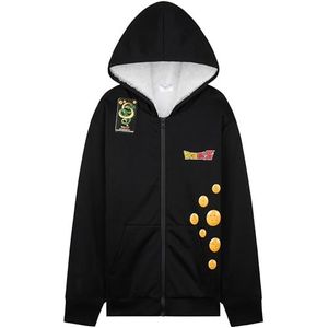 Dragon Ball Z Hoodie voor jongens en tieners, 9-16 jaar, fleece sweatshirt sherpa jas met capuchon en ritssluiting hoodie, anime-cadeaus voor jongens, ORANJE, 11-12 Years