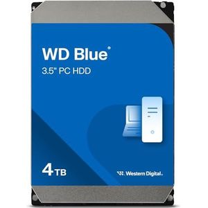 WDBlue 4TB interne harde schijf WD40EZAX 3,5 inch HDD, SATA 6 Gb/s, 5400 rpm, 256 MB cache, Western Digital Blue (gereviseerd)