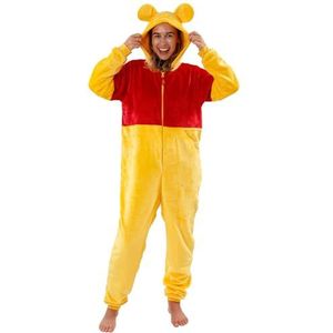 Disney Winnie de Poeh Onesie voor Vrouwen | Winnie de Poeh Kostuums | Dames Fleece Pyjama's | Officiële Winnie de Poeh Merchandise | Gelb | Groot