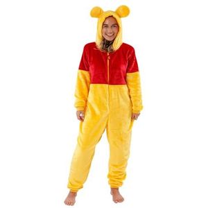 Disney Winnie de Poeh Onesie voor Vrouwen | Winnie de Poeh Kostuums | Dames Fleece Pyjama's | Officiële Winnie de Poeh Merchandise | Gelb | Kleine