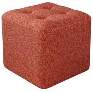 Thuis Hoogwaardige Woonkamer Lage Kruk Massief Hout Stevige Schoenwisselstoel(Orange,29)