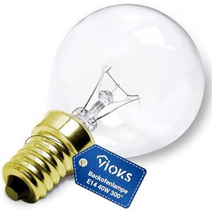 VIOKS - Gloeilamp E14 - 40W - 230V - 300°C - Voor Neff Bosch Siemens Oven Koelkast Magnetron