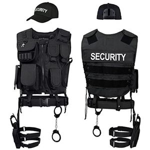 Black Snake® SWAT FBI Politie Security kostuum voor vrouwen en mannen | Halloween of carnaval kostuum met vest, pistool holster, baseballpet en meer - XS/S - SECURITY