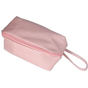 Cosmetische tas waterdichte opbergtas voor reizen, klein, licht, metalen ritssluiting met grote capaciteit, met handvat voor zakenreizen, Roze