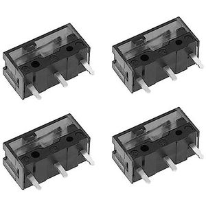 ECSiNG 4 STKS Micro Schakelaar GM 8.0 Muis Schakelaar 80 M Life 3 Pin voor Gaming Muis Links en Rechts Knop Reparatie Vervanging Accessoires Zwart