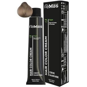FemMas Haarverf, lichtblond, ultra intensief, 10.00, crème haarverf met arganolie, keratine en ceramiden, als duurzame haarkleuring voor stralende, duurzame kleurresultaten, 100 ml