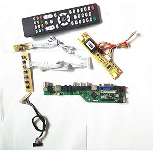 Voor M190MWW3 R1 R3 T.V53 controller board Remote+Inverter+toetsenbord lcd scherm 2CCFL 30Pin LVDS VGA HDMI AV USB RF DIY kit (M190MWW3 R3)