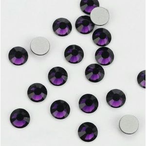 101-133 Koude Fixatie Kristallen Cristales Flatback Zilveren Achterkant Niet Hotfix Strass Voor Tassen Schoenen Kleding Telefoon DIY Nail Art-115 Paars Fluweel-5mm SS20 1440 stuks
