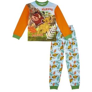 Disney Lion King Kinderpyjama, Simba Pjs voor jongens en meisjes, leeuwenkoning, cadeaus voor kinderen, Oranje, 5-6 jaar