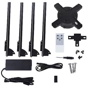 Lazmin Hologram-projector 3D WiFi, projector met LED-display met ventilator, hologram-ventilator HD 65 cm, 4 assen 1080p HD, Europese stekker