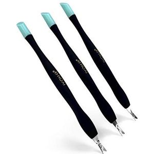 Generic IVON 3-pack nagelriemtrimmer-schuifregelverwijderaar, rubberen punt, zacht voor nagelbed