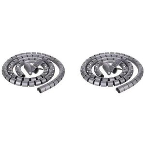 Kabelmanagementhuls, Spiraalkabelwikkelbuis 1 meter x 2, cm, veelkleurig(Style a 2pcs)