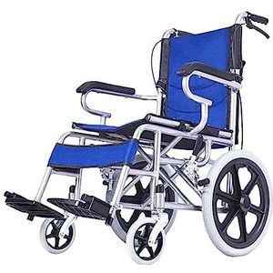 Lichtgewicht opvouwbare rolstoel Aluminium transportrolstoel Draagbare medische revalidatiestoel Handmatig mobiliteitsapparaat voor ouderen