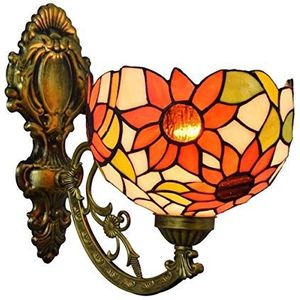 Tiffany Lamp Wandlichtwand Tiffany Stijllichten Pastorale Bloemen Wandlamp Wandlamp Omhoog Voor De Bodem Voor Kamer Woonkamer Gang Balkon