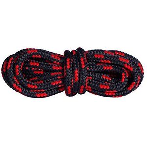 Mountval - Veters - Zwart met Rood - Prestatiegerichte Schoenveters voor Wandelen en Buitenlaarzen - 150 cm