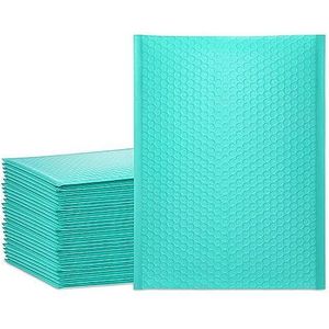Black Bubble 100 stuks enveloppen voor verzendzakken Gevoerde enveloppen voor verpakking Seal Mailing Cadeauvulling Paars en roze groen-100 stuks groen-15 * 18cm
