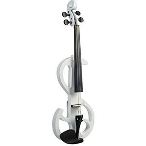 4/4 Full Size Elektrische/Stille Viool Set Professionele Gebogen Snaarinstrument Witte Viool Viool