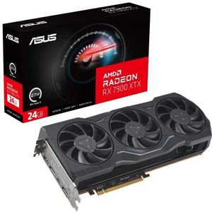 ASUS AMD Radeon RX 7900 XTX 24 GB GDDR6 Gaming grafische kaart (AMD RDNA 3 architectuur, PCIe 4.0, 24GB GDDR6-geheugen, 1x HDMI 2.1, 2x DisplayPort 2.1, GPU Tweak III, RX7900XTX-24G)