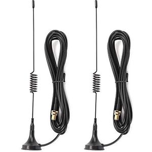 2 Stks Mobiele Auto Magnetische SMA-F UHF + VHF Antenne Antennes voor BF UV-5R 8 W Walkie Talkie