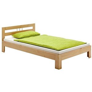 IDIMEX Massief houten bed Theo jeugd bed eenpersoonsbed met hoofdeinde grenen 100 x 200 cm in beukenkleur gelakt
