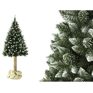 Kerstboom op een stam, diamant grenen, sneeuw, prematie, groen (180 cm)