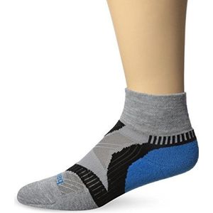 Balega Enduro S Quarter hardloopsokken grijs/turquoise/zwart Enduro grijs/turq/zwart S